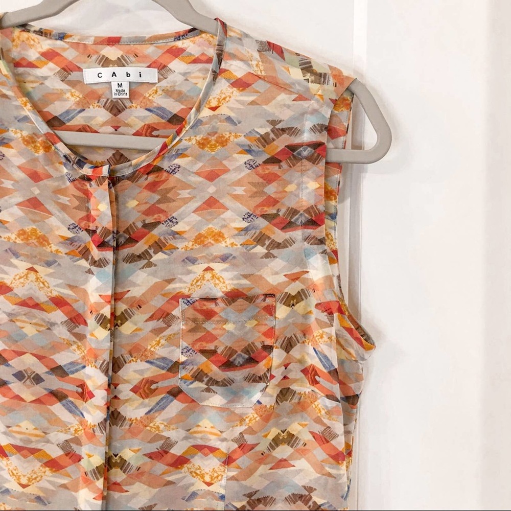 Cabi Tunic Blouse Button Down Size Medium - image 5